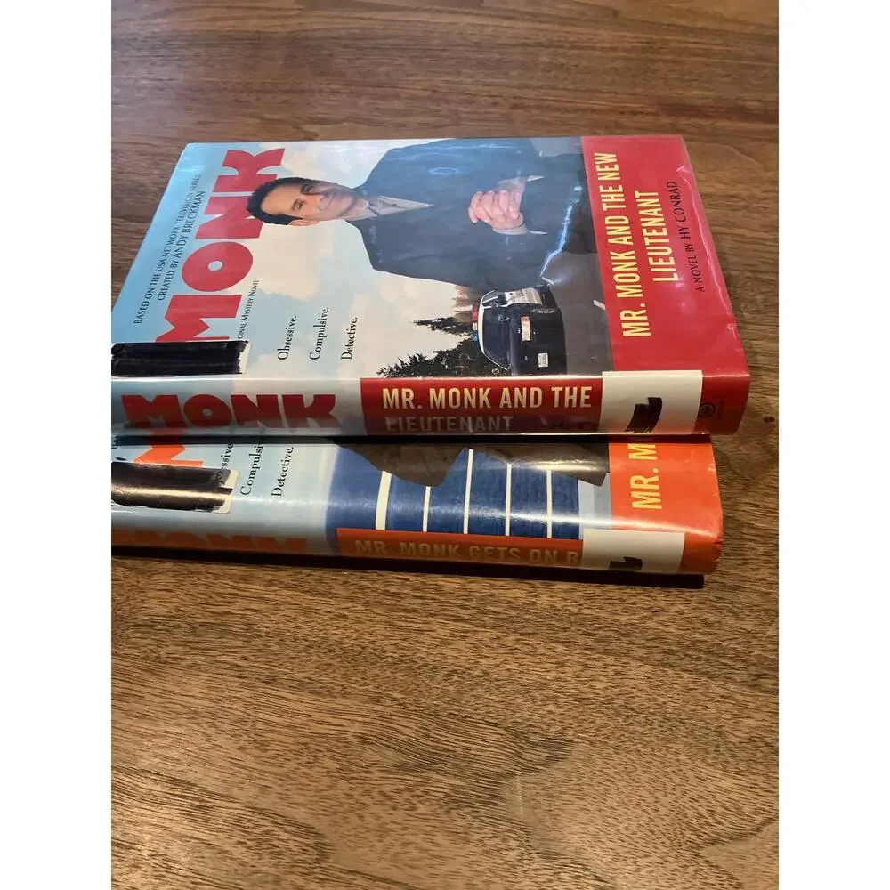 Mr. Monk‎ Book Lot of (2) Hardcover Ex-libris, Gets on Board, Lieutenant